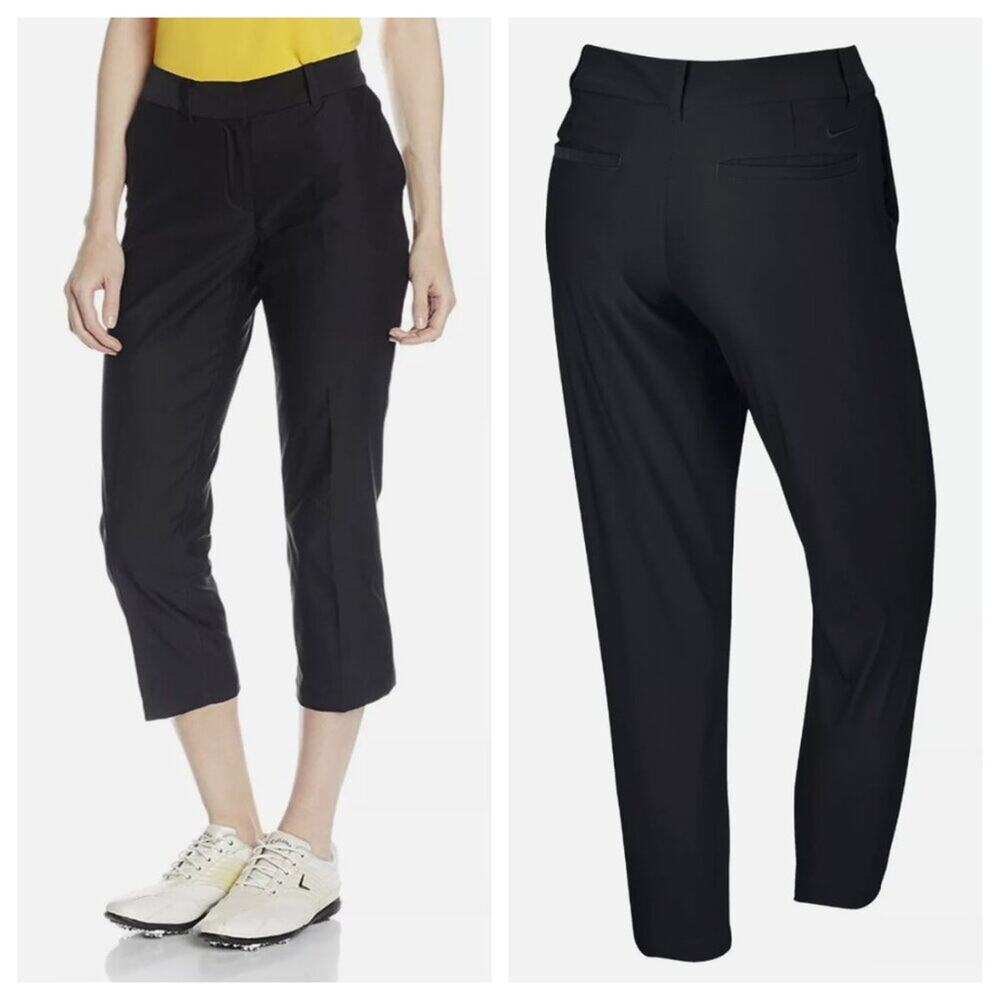 NWT Nike Golf Dri-FIT Tournament Performance Cropped Pant Black Size 8